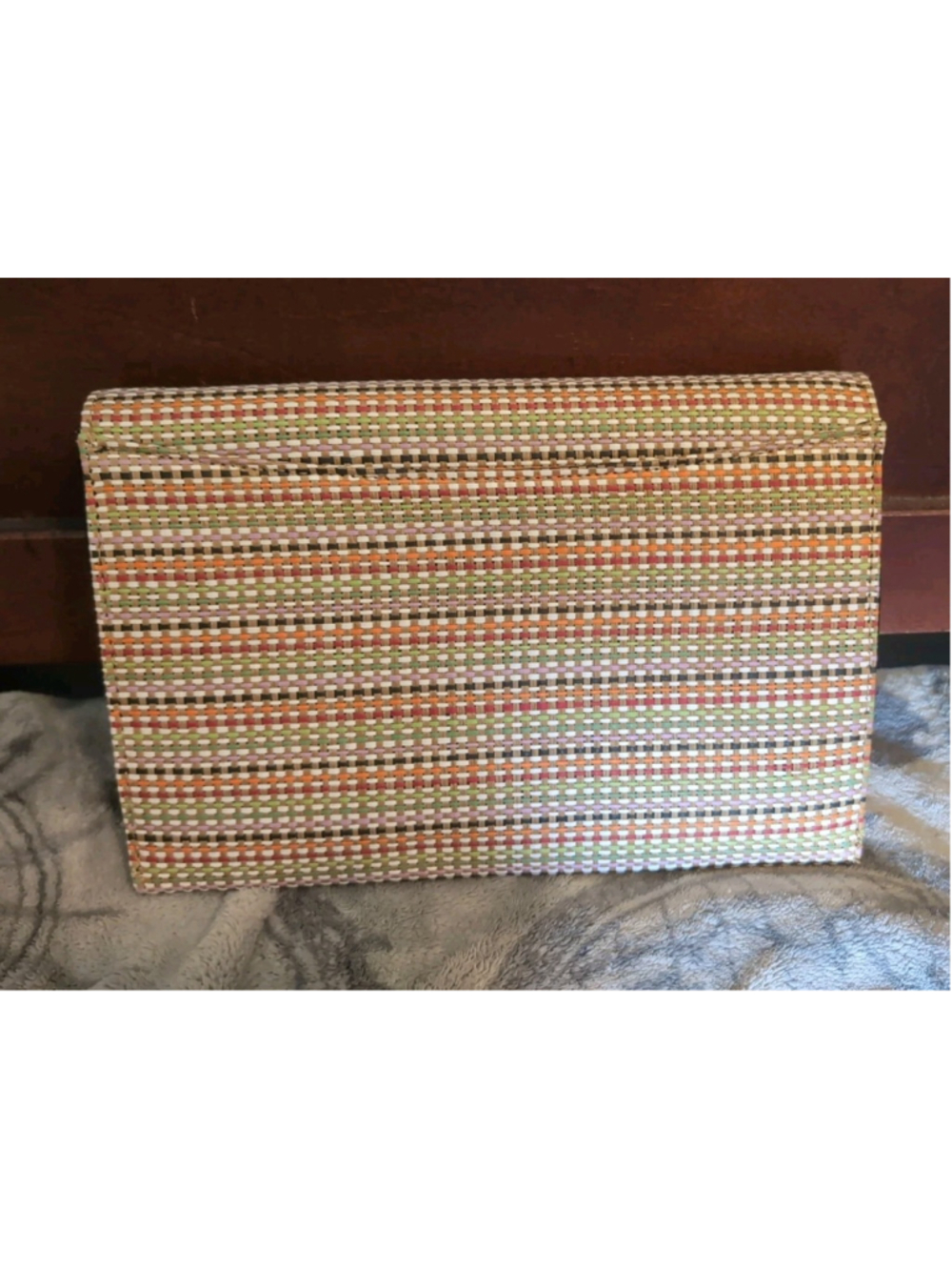 A New Day Multicolor Woven Snap Closure Clutch/Wristlet - Picture 2 of 6